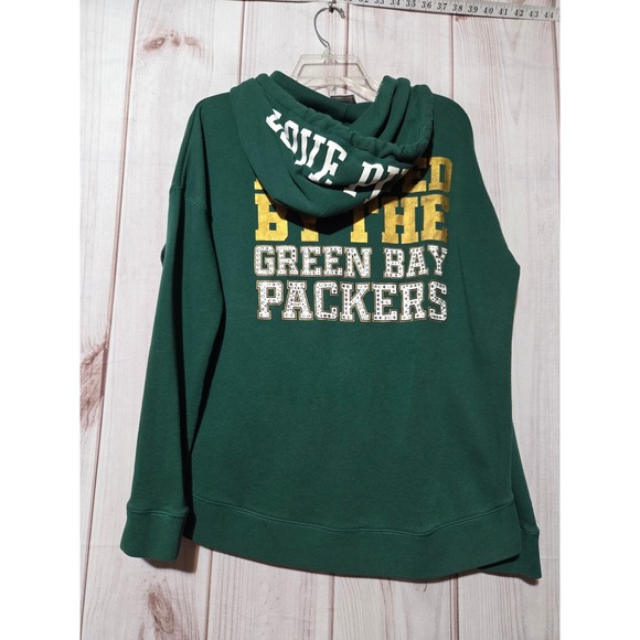 Victorias Secret PINK NFL Green Bay Packers Full Zip Hoodie Green Rhinestone S - Picture 2 of 8